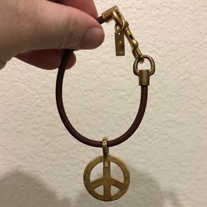 Coach Peace Sign Bracelet